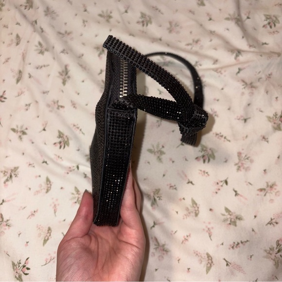 Black Heart-Shaped Evening Bag rhinestone sparkly zara - Picture 5 of 8